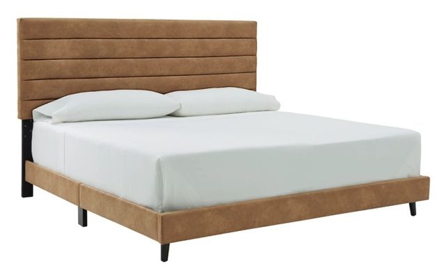 Signature Design by Ashley® Vintasso Brown King Upholstered Bed-3