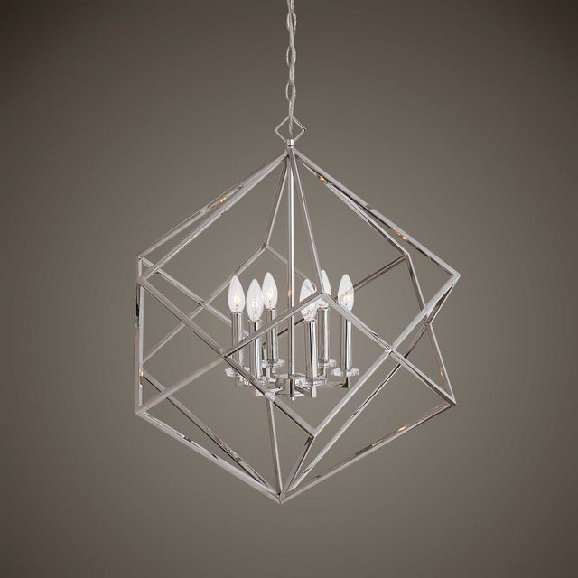 Uttermost by Kalizma Home Euclid Nickel 6 Light Cube Pendant-2