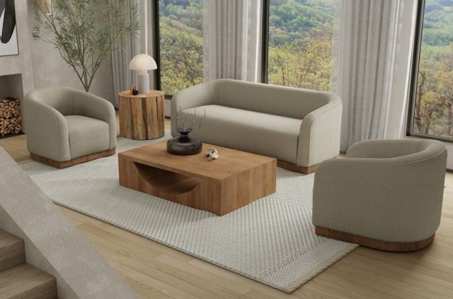 International Furniture Direct Suomi Beige Loveseat-1
