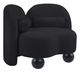 Meridian Furniture Daphne Black Chenille Fabric Accent Chair-0
