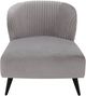 TOV Furniture Maliah Grey Pleated Velvet Settee-2
