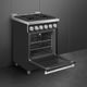 Smeg Professional 24" Stainless Steel Pro Style Gas Range-4