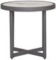 Signature Design by Ashley® Ocean Beach Gray Aluminum/Stone Outdoor End Table-2