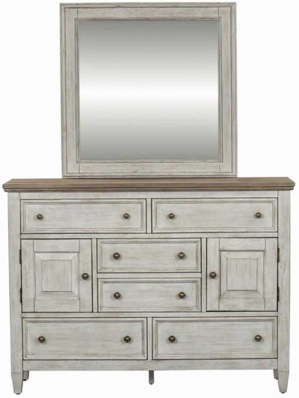 Liberty Furniture Heartland 5-Piece Antique White Optional California King Bedroom Set-3