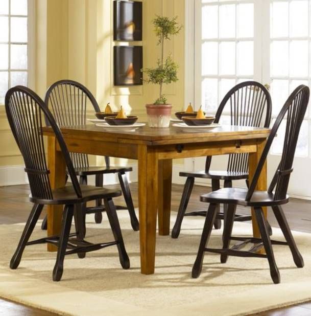 Liberty Furniture Treasures Rustic Oak Retractable Dining Table-1