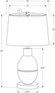 Monarch Specialties Inc. Beige Resin Table Lamp with Beige Shade-1