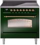 Ilve® Nostalgie II Series 36" Emerald Green Pro Style Induction Range-0