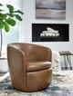 Signature Design by Ashley® Kierreys Caramel Swivel Accent Chair-4