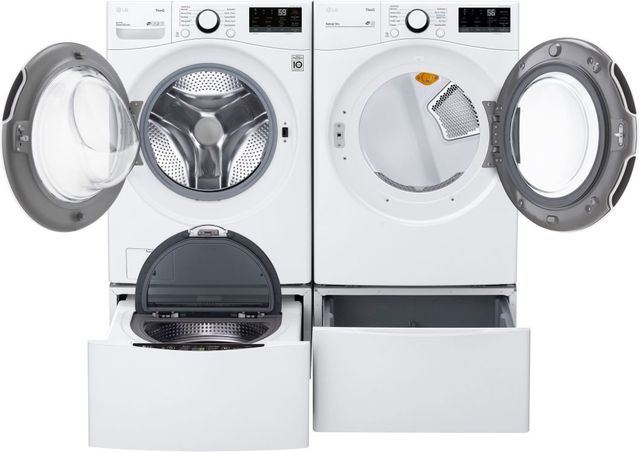 LG White Front Load Washer & Gas Dryer Laundry Pair-3