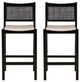 Powell® Beaux 2-Piece Black Cane Barstool-3