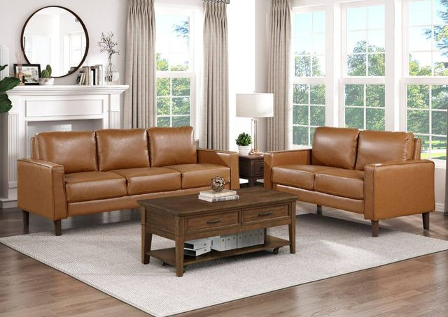Homelegance® Malcolm Brown Loveseat-1