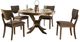 Furniture of America® Marina 5-Piece Dark Chocolate/Walnut Dining Table Set-0