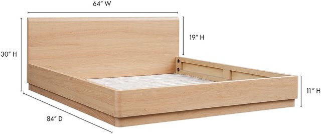 Moe's Home Collection Round Off Light Brown King Bed-1