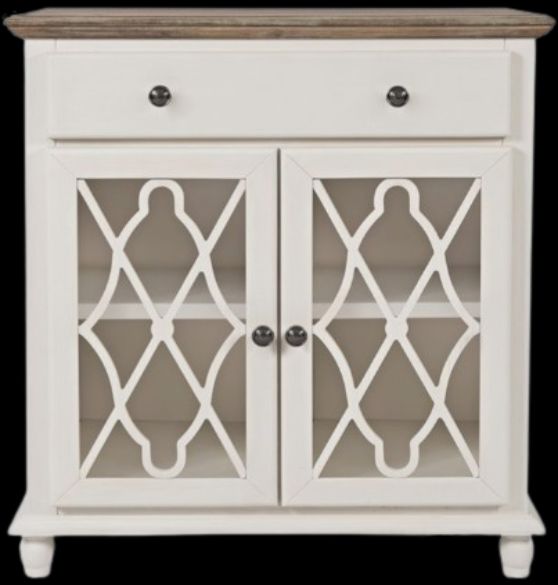Jofran Inc. Aurora Hills Brushed White 2-Door Accent Chest-1
