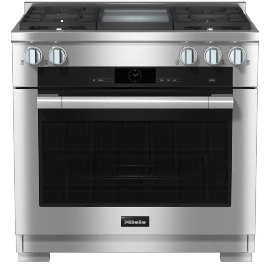 Miele 36" Natural Gas Clean Touch Steel Pro Style Dual Fuel Range