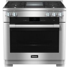 Miele 36" Natural Gas Clean Touch Steel Pro Style Dual Fuel Range