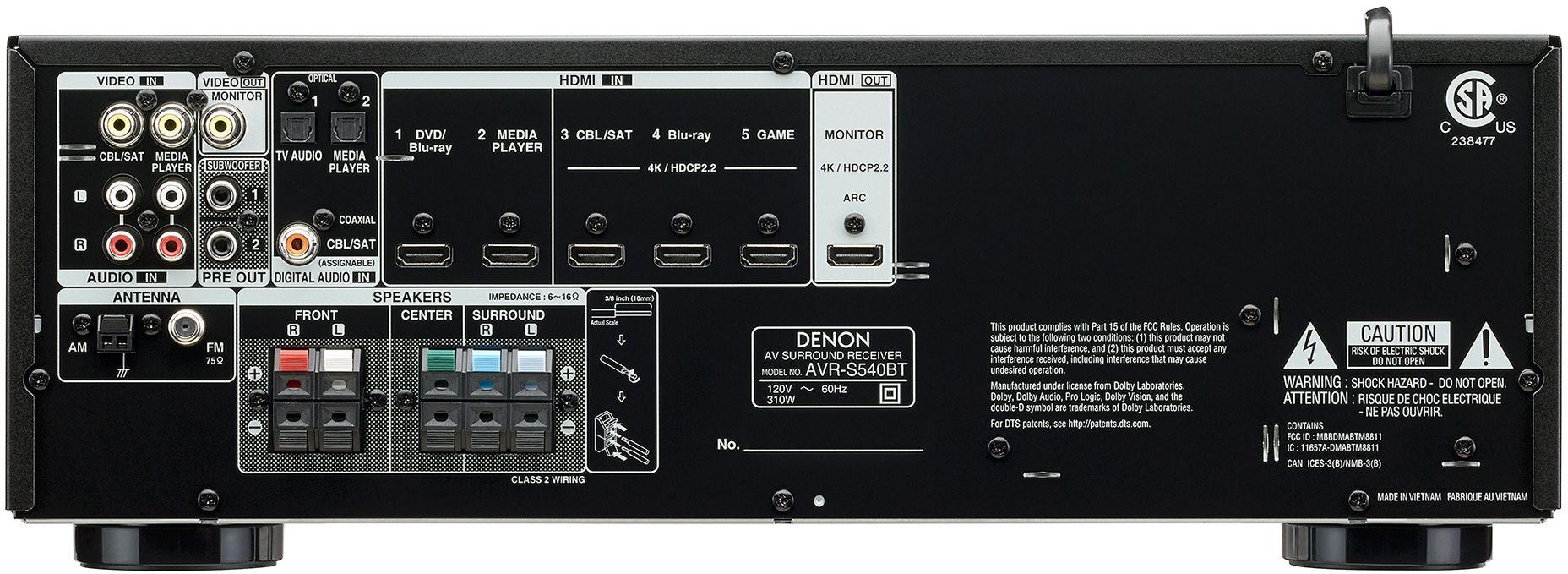 【美品】Denon AVR-S540BT 中古 美品】Denon AVR-S540BT 中古 - メルカリ
