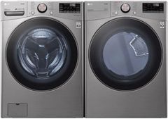 Ensemble de buanderie à chargement frontal LG® - Acier inoxydable graphite