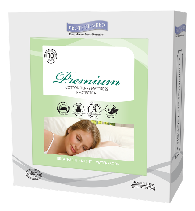 Protect-A-Bed® Originals Premium White Twin XL / Split King Mattress Protector-2