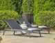 Uttermost® Bea Java Black Aluminum Outdoor Pool Chaise-1