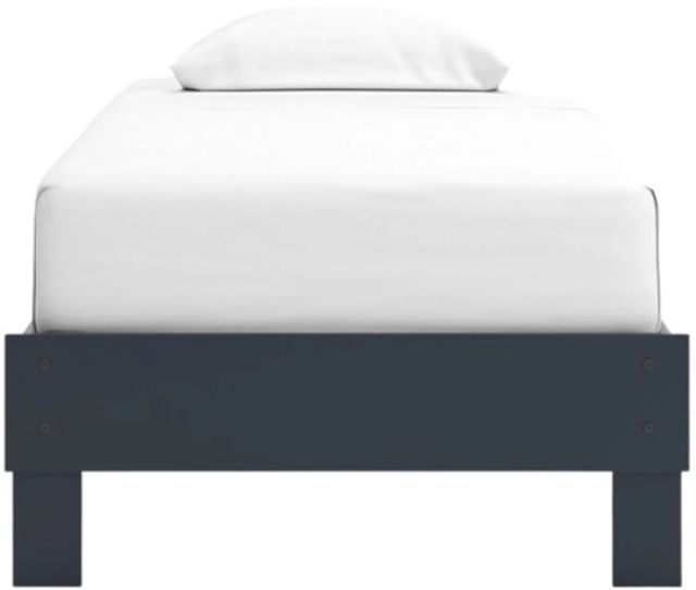 Signature Design by Ashley® Simmenfort Matte Navy Blue Twin Platform Bed-2