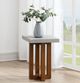 ACME Furniture Gray End Table with Walnut Base-1