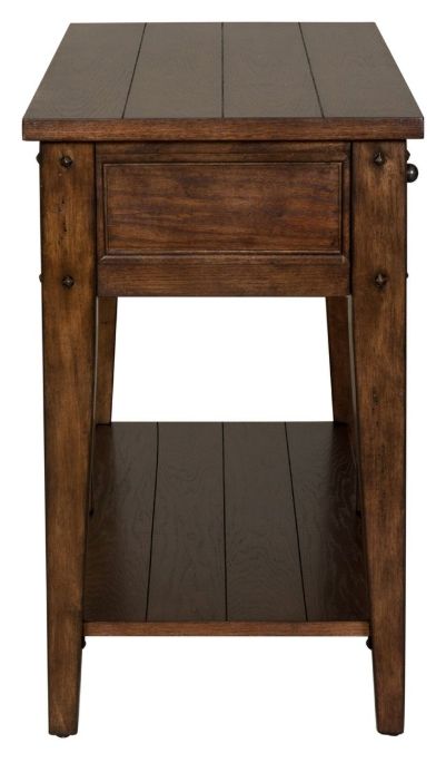 Liberty Furniture Lake House Rustic Brown Oak Sofa Table-3