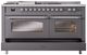 Ilve® Nostalgie II Series 60" Graphite Matte Pro Style Dual Fuel Range-4