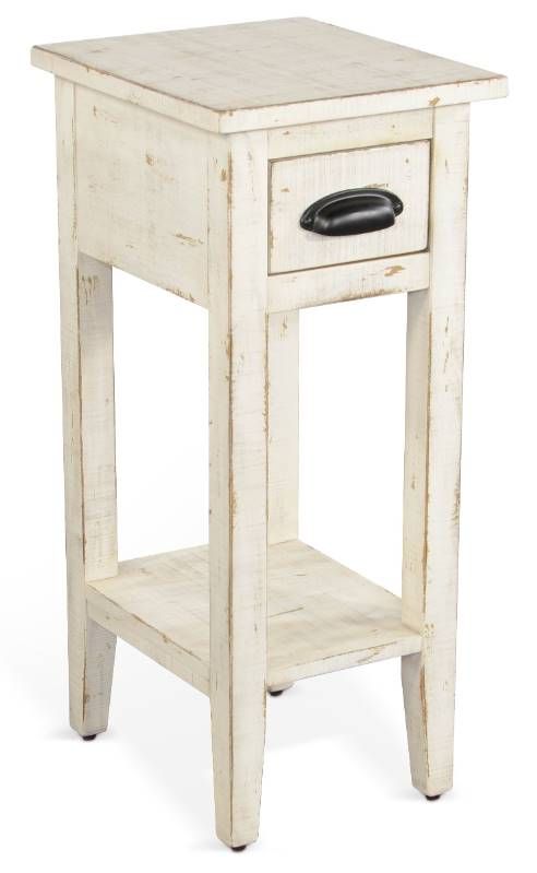 Sunny Designs™ White Sand Chair Side Table