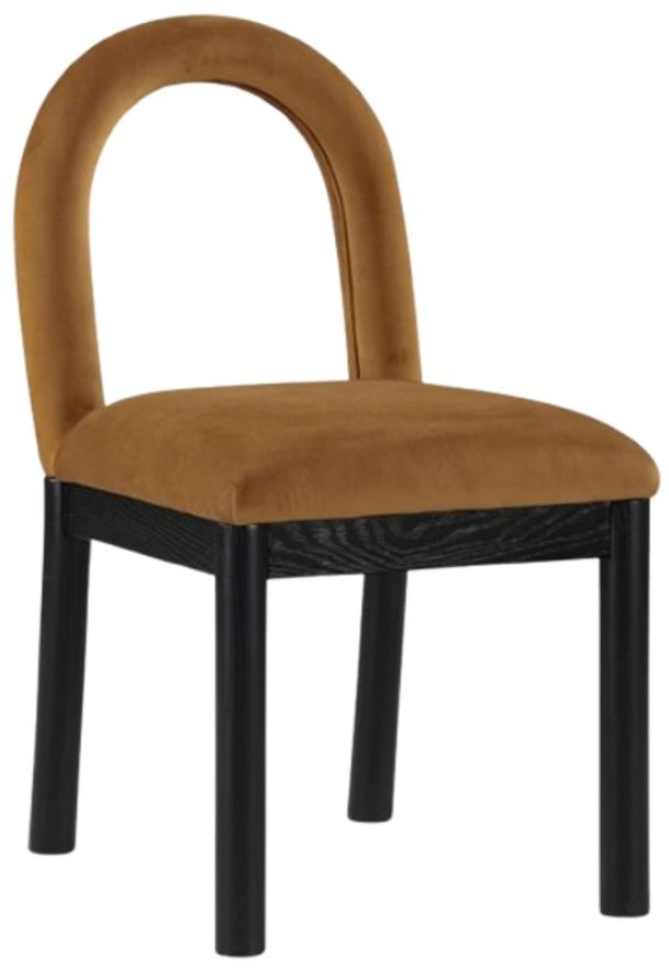 Meridian Furniture Conrad Saddle/Black Upholstered Dining Chair-0