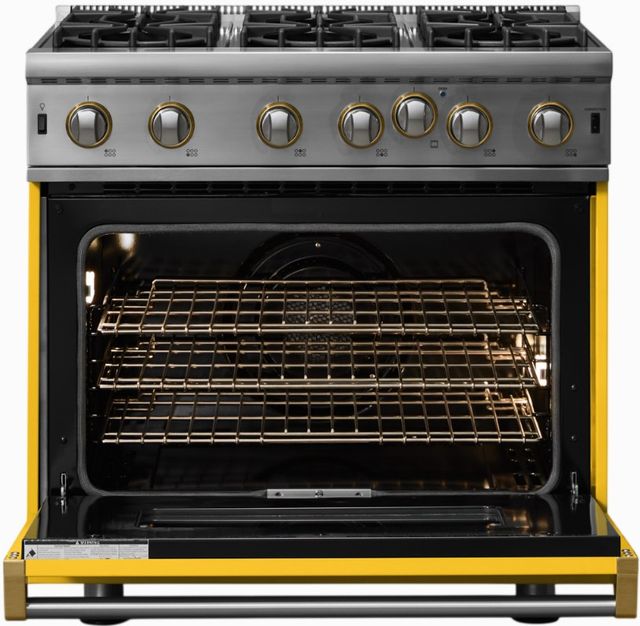 Viking® 5 Series 36" Daffodil Pro Style Gas Range-1