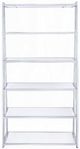 ACME Furniture Coleen Chrome/White High Gloss Bookshelf-1