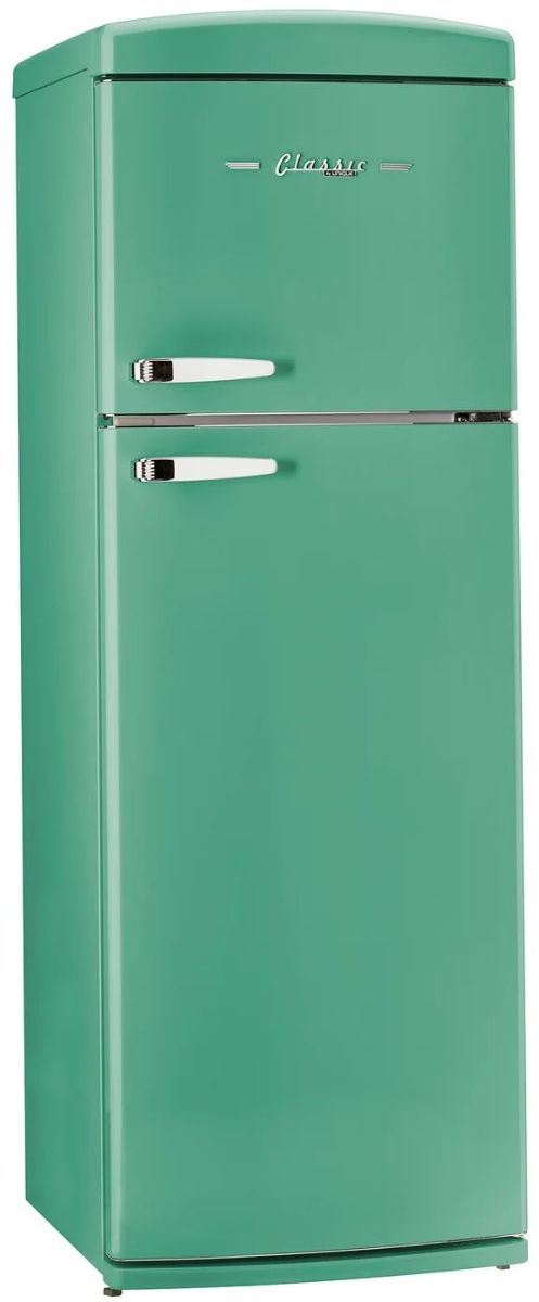 Unique® Appliances Classic Retro 24" 11 Cu. Ft. Ocean Mist Turquoise Counter Depth Top Freezer Refrigerator-2