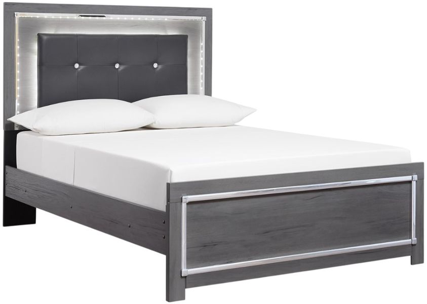 Signature Design by Ashley® Lodanna Gray Youth Full Upholstered Panel ...