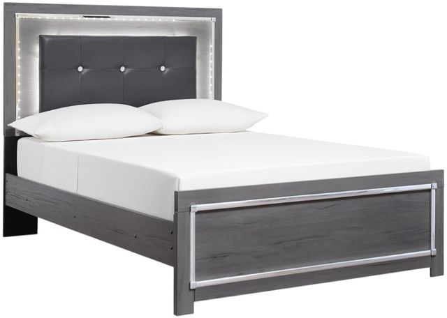 Signature Design by Ashley® Lodanna Gray Youth Full Upholstered Panel Bed-0