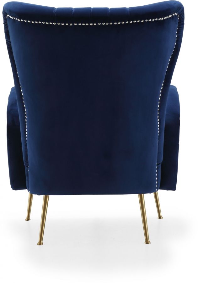 Meridian Furniture Blair Navy Velvet Chair-1
