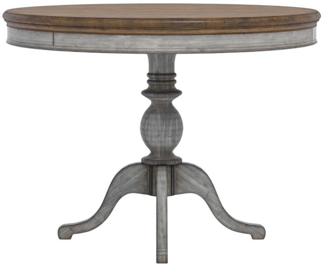 Flexsteel® Plymouth Medium Brown Counter Table Distressed Graywash Base-2