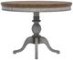 Flexsteel® Plymouth® Distressed Graywash Round Counter Table with Medium Brown Top-1