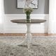 Liberty Furniture Magnolia Manor Weathered Bark Drop Leaf Dining Table with Antique White Base-1