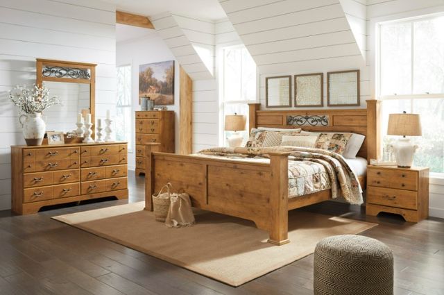 Signature Design by Ashley® Bittersweet 2-Piece Light Brown King Poster Bed Set-3