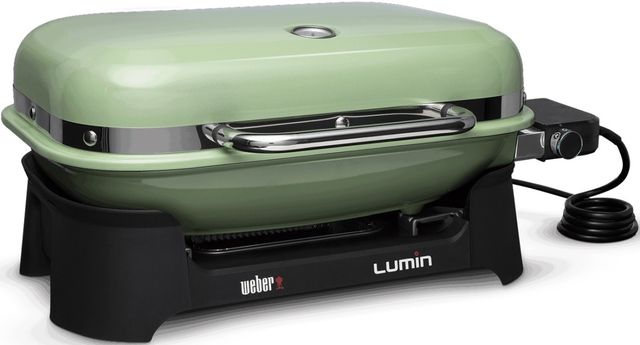 Weber® Lumin 26" Seafoam Green Tabletop Electric Grill-1