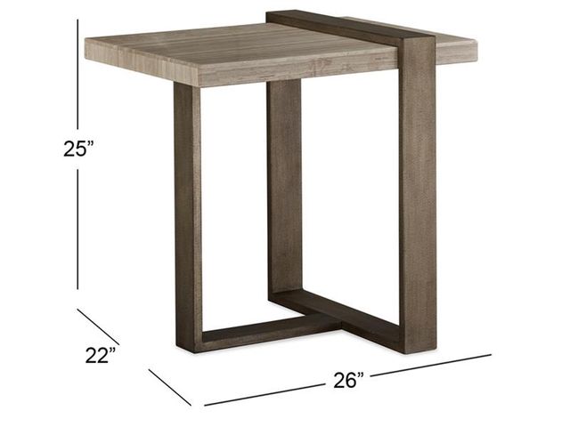 Magnussen Home® Wiltshire Sea Shell Rectangular End Table with Champagne Bronze Base-1