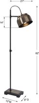 Uttermost® Bessemer Antique Brass Floor Lamp-2