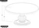 International Furniture Direct Lumiere Gray with Matte Acrylic Top Pedestal Dining Table with Brown Base-2