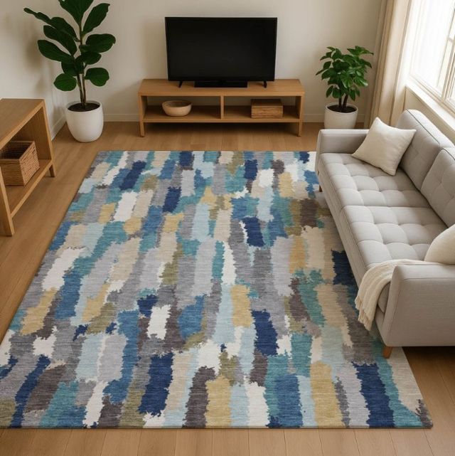 Dalyn™ Rug Company Kenner KN6 Teal 5'x8' Area Rug-1