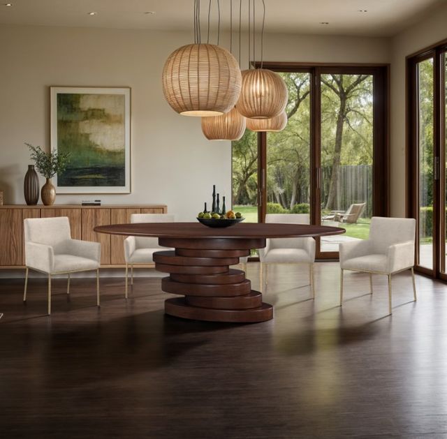 Meridian Furniture Moriah Brown 90" Dining Table-4