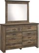 Signature Design by Ashley® Trinell Rustic Brown Bedroom Mirror-2