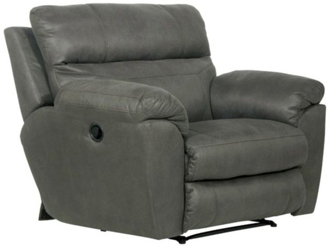 American Wholesale Furniture Atlas Charcoal Wall Hugger Manual Recliner-0