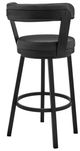 Armen Living Bryant Black 30" Swivel Bar Stool-2