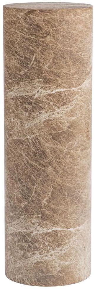 Classic Home Norfolk Brown/Ivory Large Round Display Pedestal-0
